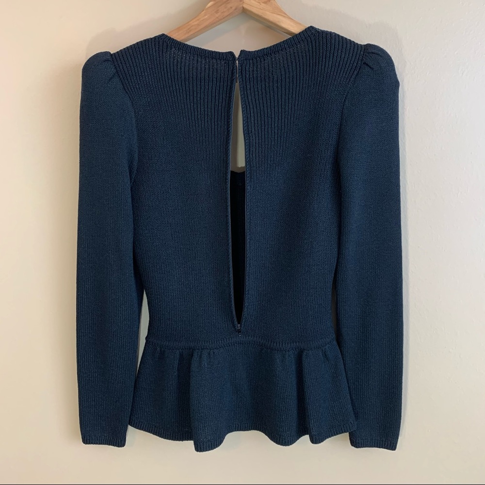Vintage St. John Peplum Sweater v-neck RELISTED - Picture 7 of 14